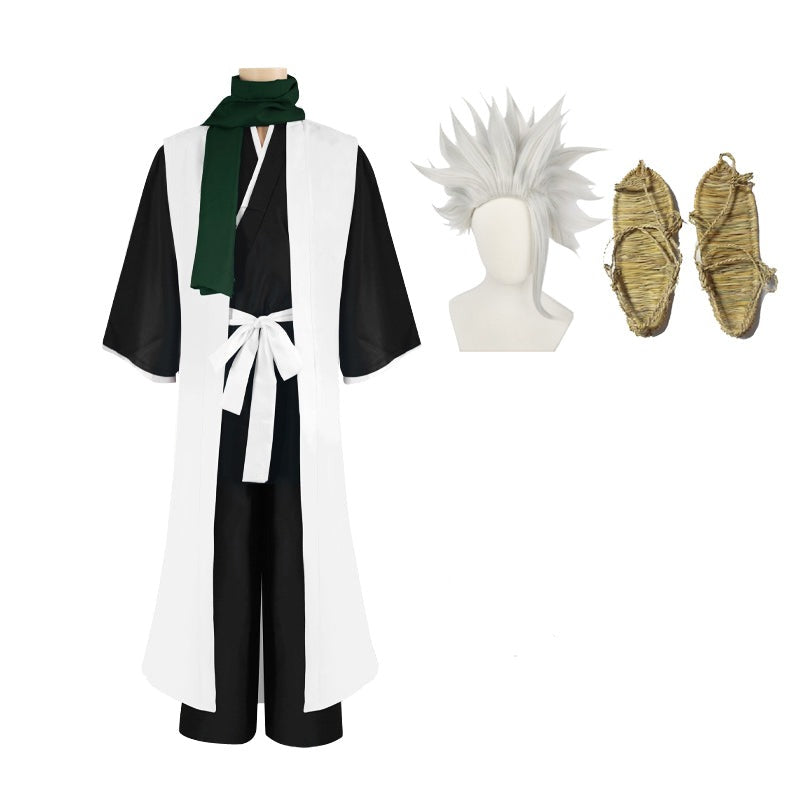 Toshiro Hitsugaya Full Set Costume+Wigs+Waraji Shoes Halloween Cosplay ...