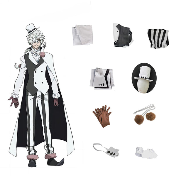 Anime Bungou Stray Dogs Nikolai Gogol Costume With Hat Full Set Uniform Halloween Cosplay Outfit