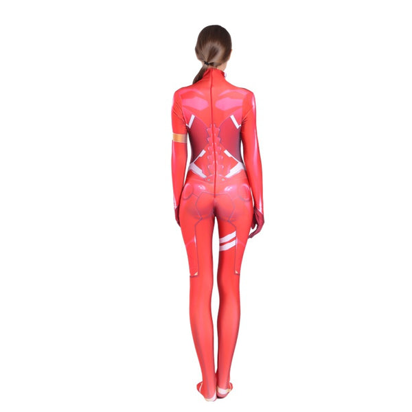 Anime Darling in the Franxx 015 Ichigo/Zero Two 002 Jumpsuit Costume Halloween Cosplay Zentai Outfit