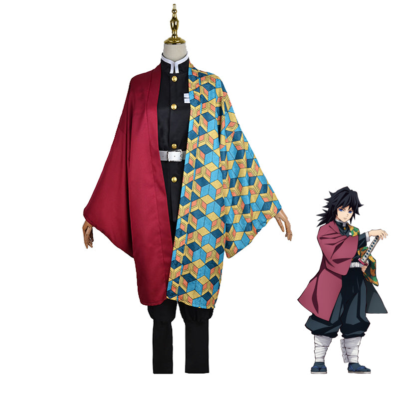 Anime Giyu Tomioka Cosplay Costume Full Set Deluxe Version