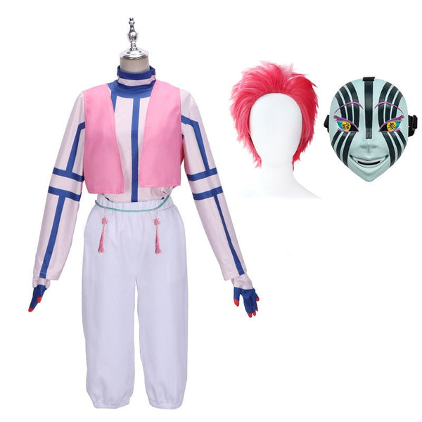 Anime Upper Rank Three Akaza Full Set Cosplay Costume+Wigs+Mask Halloween Carnival Cosplay Outfit