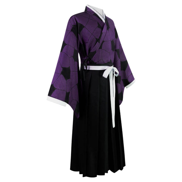 Anime Upper Rank One Kokushibo Cosplay Costume Kimono Suit With Tattoo Sticker Cosplay Outfit