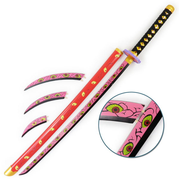 Anime  Upper Rank One Kokushibo Cosplay Weapon Sword Props