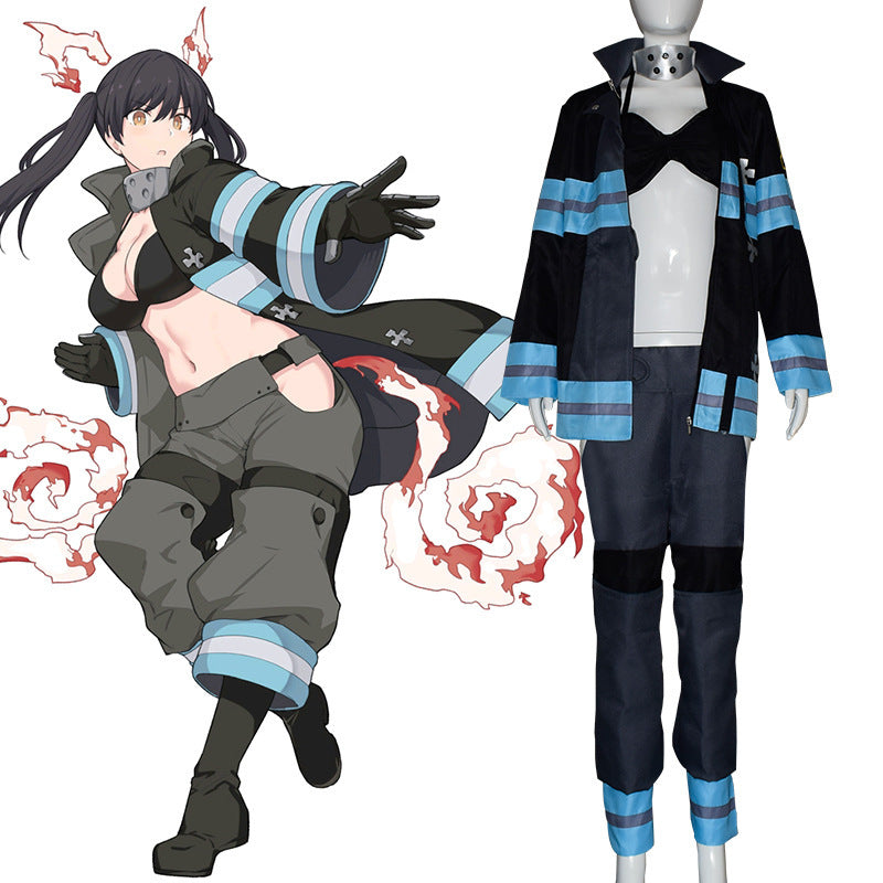 Anime Fire Force Enen No Shouboutai No.8 Special Team Tamaki Kotatsu Cosplay Costume