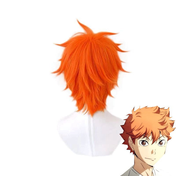 Anime Haikyu!! Karasuno Shoyo Hinata Cosplay Wigs Orange Short Wigs