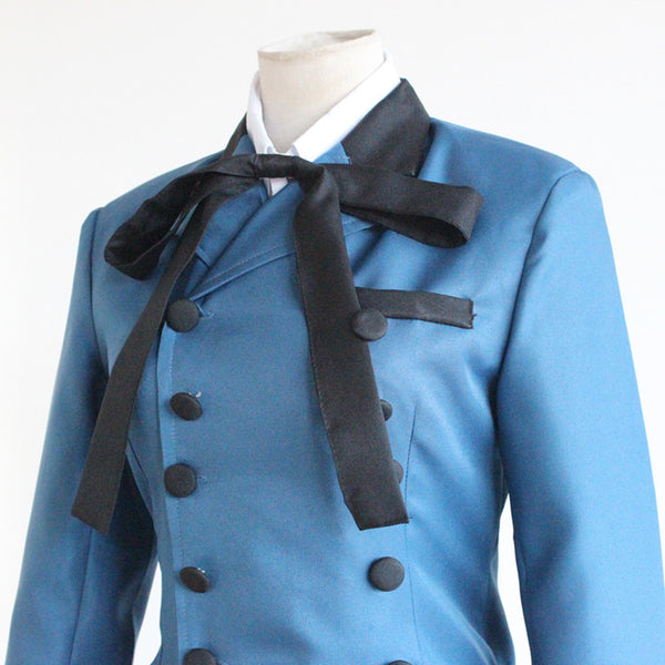 Anime Kuroshitsuji Black Butler Earl Ciel Phantomhive Whole Set Costume Suit With Wigs Boots Rings Cosplay Outfit Set