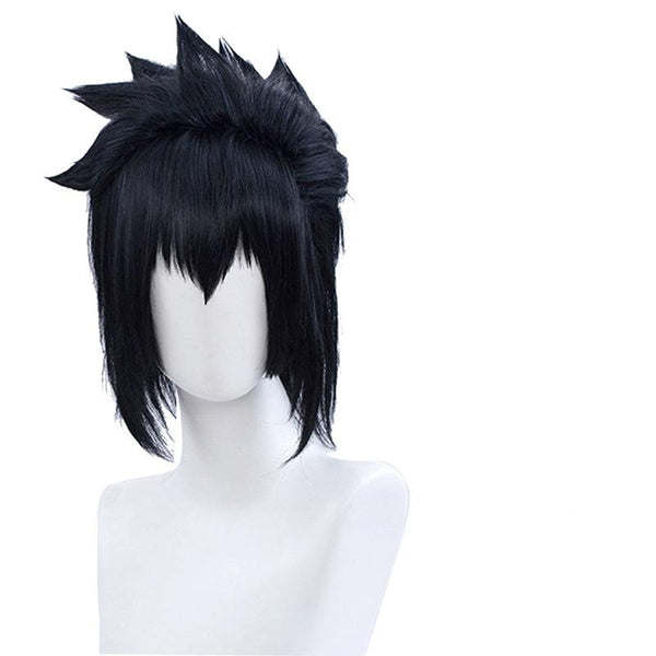 Anime Shippuden Sasuke Uchiha Grey Version Costume With Wigs and Accessories Full Set Cosplay Outfit