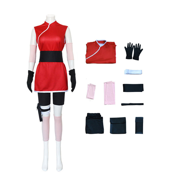 Anime The Last Haruno Sakura Costume Uniform Halloween Cosplay Outfit