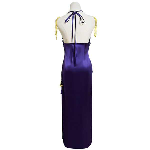 Anime One Piece Nami Zou Arc Outfit Cosplay Costume Purple Dress