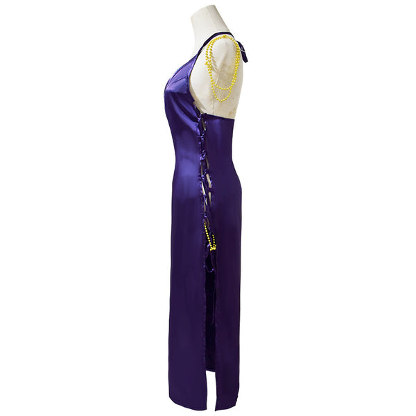 Anime One Piece Nami Zou Arc Outfit Cosplay Costume Purple Dress