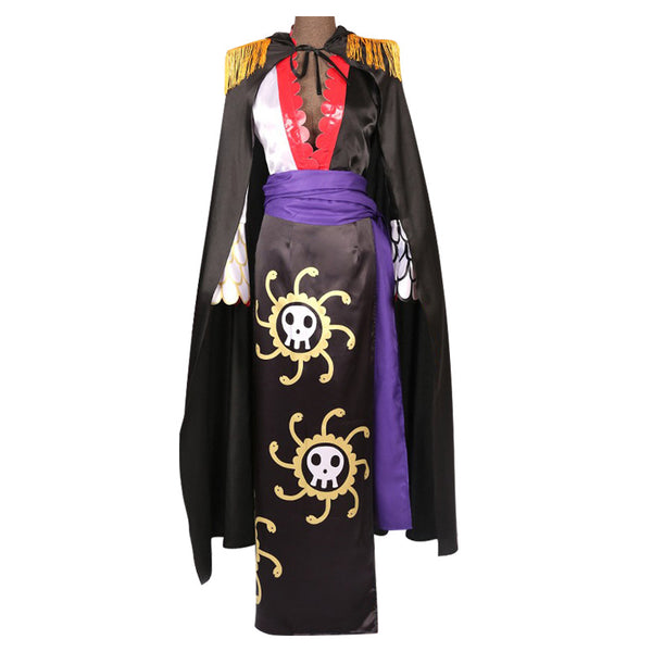 Anime One Piece Stampede Boa Hancock Outfit Cosplay Costume Dress With Cloak Halloween Costume Set