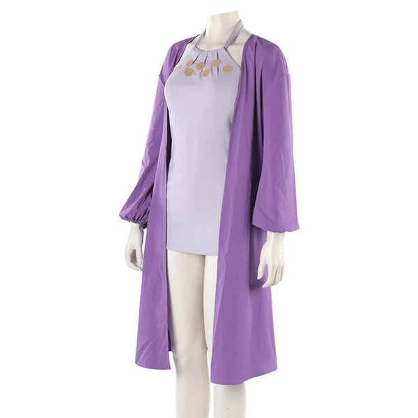 Anime One Piece: Stampede Nico Robin Cosplay Costume Purple Outfit