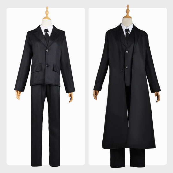 Anime Osamu Dazai Dark Era Costume Black Suit Outfit Halloween Cosplay Costume