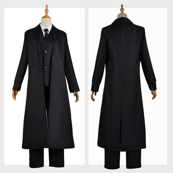 Anime Osamu Dazai Dark Era Costume Black Suit Outfit Halloween Cosplay Costume