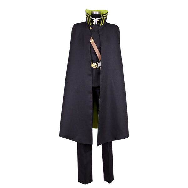 Anime Seraph Of The End Owari no Seraph Yuichiro Hyakuya Full Set Cosplay Costume Uniform With Cape Hat and Wigs Cosplay Outfit Set