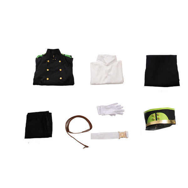 Anime Seraph Of The End Owari no Seraph Yuichiro Hyakuya Full Set Cosplay Costume Uniform With Cape Hat and Wigs Cosplay Outfit Set