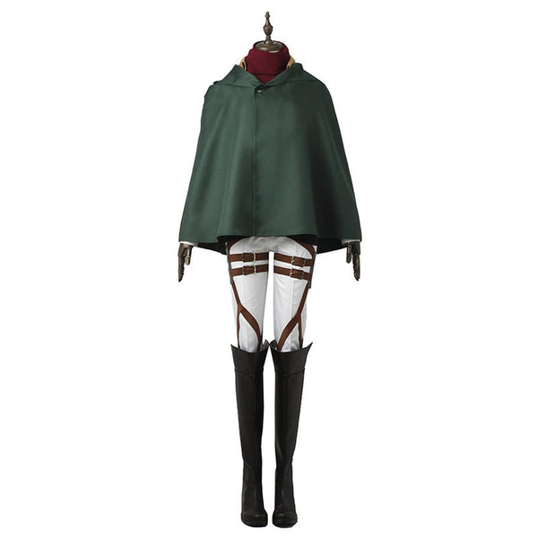 Mikasa Costume Uniform Full Set Attack On Titan Mikasa Ackermann Halloween Cosplay Outfit Set