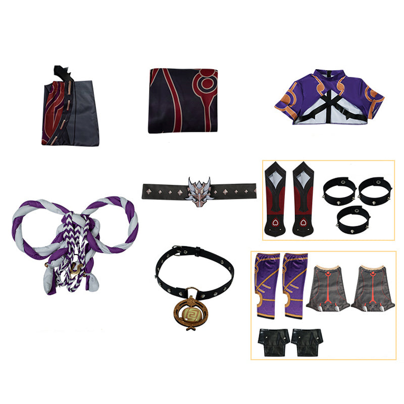 Genshin Impact Arataki Itto Cosplay Costume Halloween Cosplay Outfit S ...