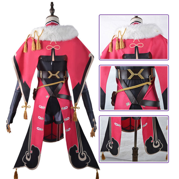 Genshin Impact Beidou Whole Set Costume With Wigs Shoes Socks Halloween Carnival Costume Outfit Set