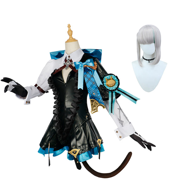 Genshin Impact Lynette Costume Deluxe PU Leather Version Halloween Carnival Cosplay Outfit