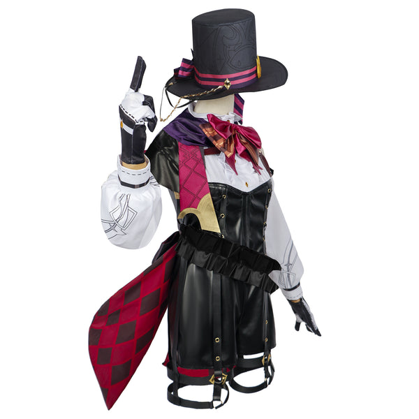 Genshin Impact  Lyney Costume With Hat Full Set Halloween Carnival Cosplay Outfit Set