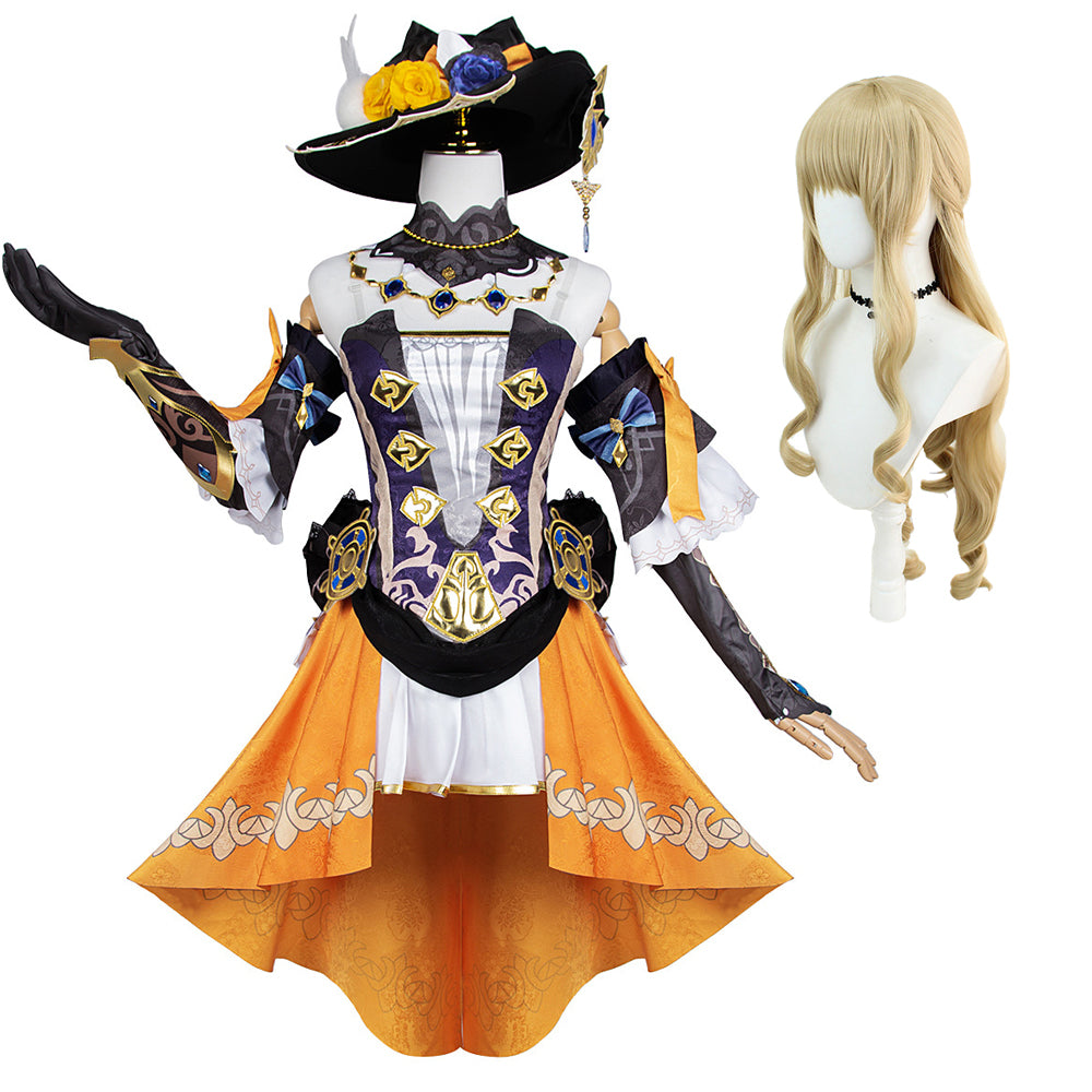 Genshin Impact Navia Caspar Costume Women Girls Halloween Carnival Cos ...