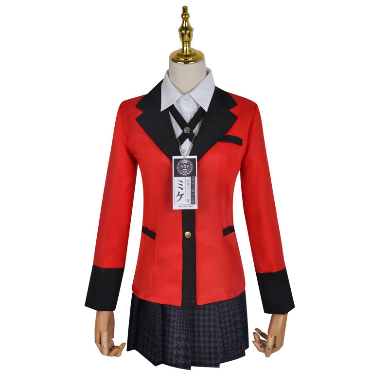 Kakegurui Yumeko Jabami Uniform Costume Halloween Cosplay Dress Outfit ...