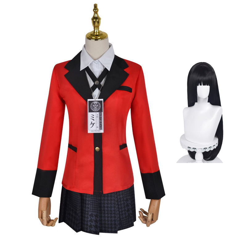 Kakegurui Yumeko Jabami Uniform Costume Halloween Cosplay Dress Outfit ...