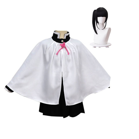 Kids Version Anime  Kanao Tsuyuri Costume With Wigs Halloween Girls Costume Outfit