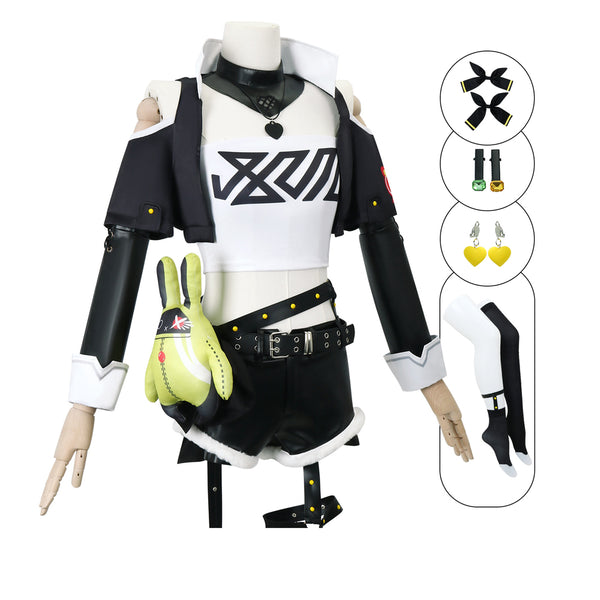 Zenless Zone Zero Nicole Demara Whole Set Costume With Wigs and Boots Halloween Party Costume Outfit Set