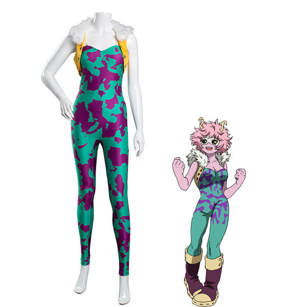 Anime Boku No Hero / My Hero Academia  Pinky  Ashido Mina Jumpsuit Costume Outfit Halloween Cosplay Zentai