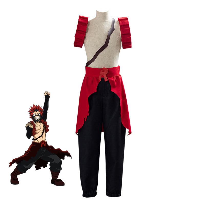 Anime Boku No Hero / My Hero Academia Eijiro Kirishima Fighting Outfit Costume Halloween Carnival Cosplay Costume