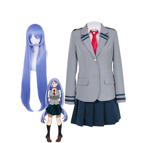 Anime Boku No Hero / My Hero Academia Nejire Hado School Uniform Costumes With Wigs Full Set Halloween Costume