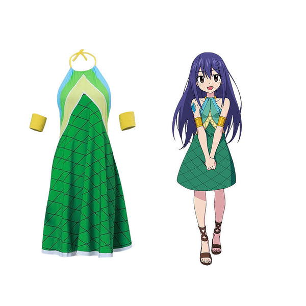 Anime Fairy Tail Wendy Marvell Cosplay Dress Halloween Cosplay Costume