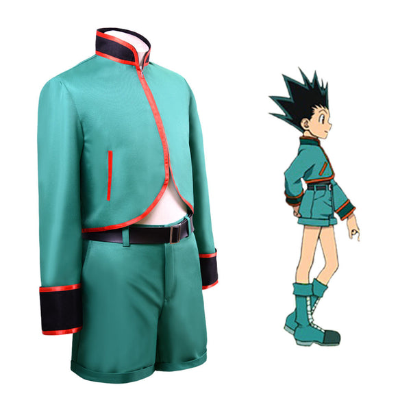 Hunter x Hunter Gon Freecss Cosplay Costume Green Suit Outfit Halloween Unisex Costume