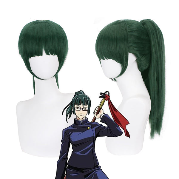 Anime Jujutsu Kaisen Maki Zenin Whole Set Cosplay Costume Uniform With Wigs Set Halloween Costume