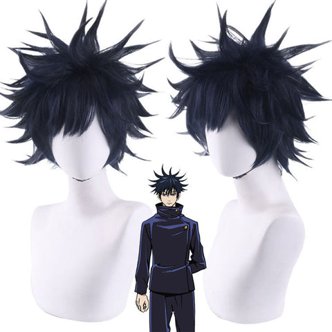 Anime Jujutsu Kaisen Megumi Fushiguro Cosplay Wigs Black Short Wigs