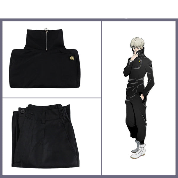 Anime Jujutsu Kaisen Toge Inumaki Whole Set Cosplay Uniform Costume With Wigs Set