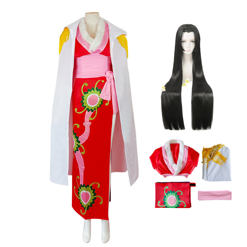 Anime One Piece Boa Hancock Whole Set Cosplay Costume With Wigs and Cl ...