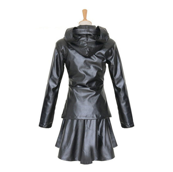 Tokyo Ghoul Touka Kirishima Cosplay Costume Black PU Leather Dress