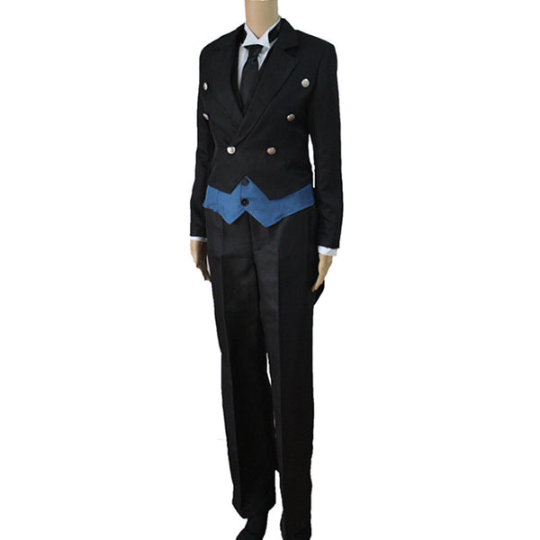 Anime Kuroshitsuji Black Butler Sebastian Michaelis Costume Butler's Outfit Suit Halloween Cosplay Costume