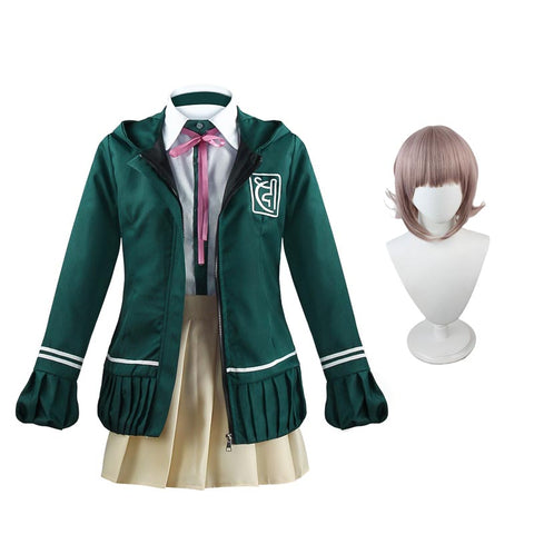 Danganronpa 2: Goodbye Despair Chiaki Nanami Costume and Wigs Halloween Cosplay Outfit Set