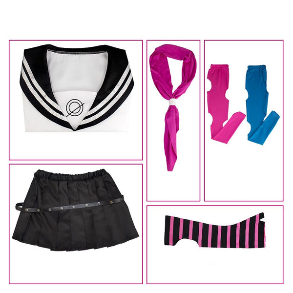 Danganronpa 2: Goodbye Despair Ibuki Mioda Costume Dress With Wigs Set Halloween Costume