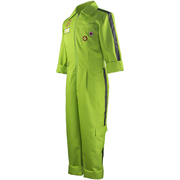 Danganronpa 2: Goodbye Despair Kazuichi Soda Cosplay Costume Green Jumpsuit With Hat