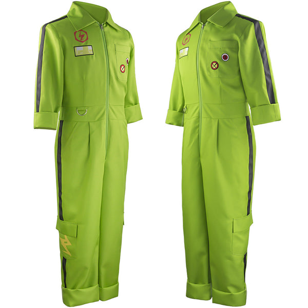 Danganronpa 2: Goodbye Despair Kazuichi Soda Cosplay Costume Green Jumpsuit With Hat