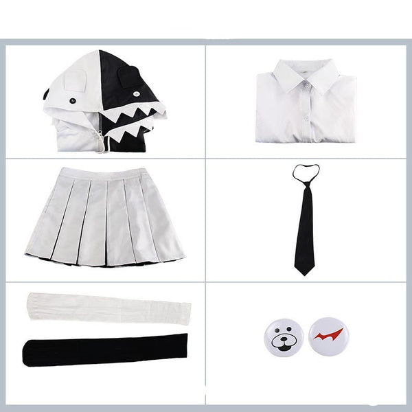 Danganronpa Monokuma Cosplay Costume Uniform With Wigs Halloween Carnival Costume Outfit