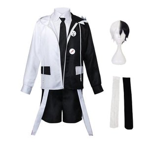 Danganronpa Monokuma Cosplay Costume Uniform With Wigs Halloween Carnival Costume Outfit