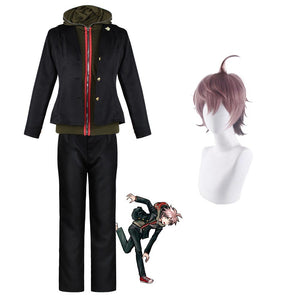 Danganronpa: Trigger Happy Havoc Makoto Naegi Cosplay Costume With Wigs Set Halloween Carnival Cosplay