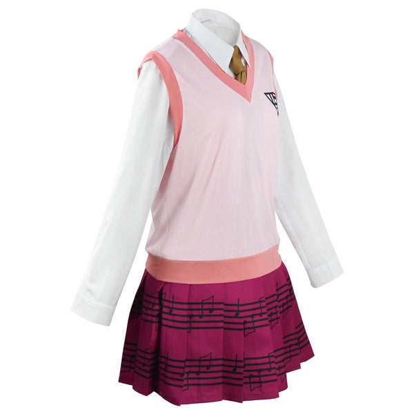 Danganronpa V3: Killing Harmony Akamatsu Kaede Full Set Costume Uniform Dress+Wigs+Shoes Carnival Costume