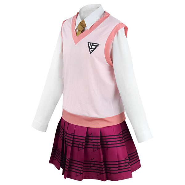 Danganronpa V3: Killing Harmony Akamatsu Kaede Full Set Costume Uniform Dress+Wigs+Shoes Carnival Costume